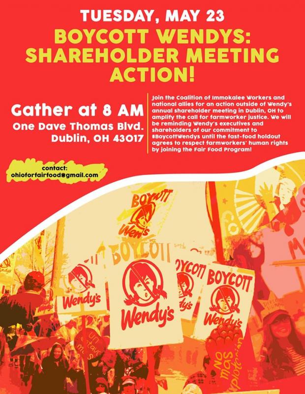 Boycott Wendy's Shareholder Meeting Action!